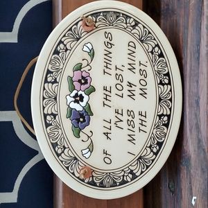 Trinity pottery oval plaque wall hanging